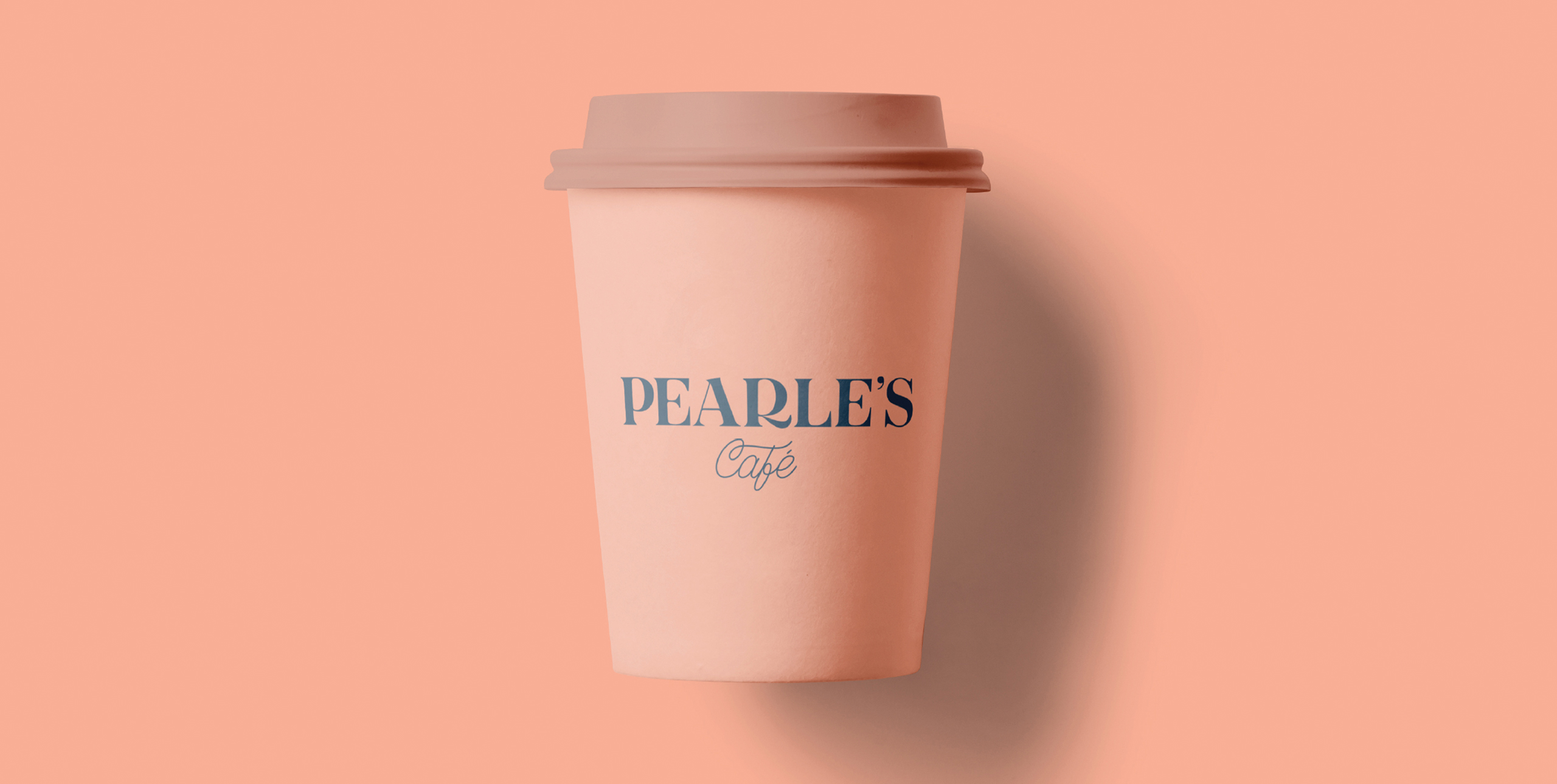 Pearle's Cafe coffee cup design